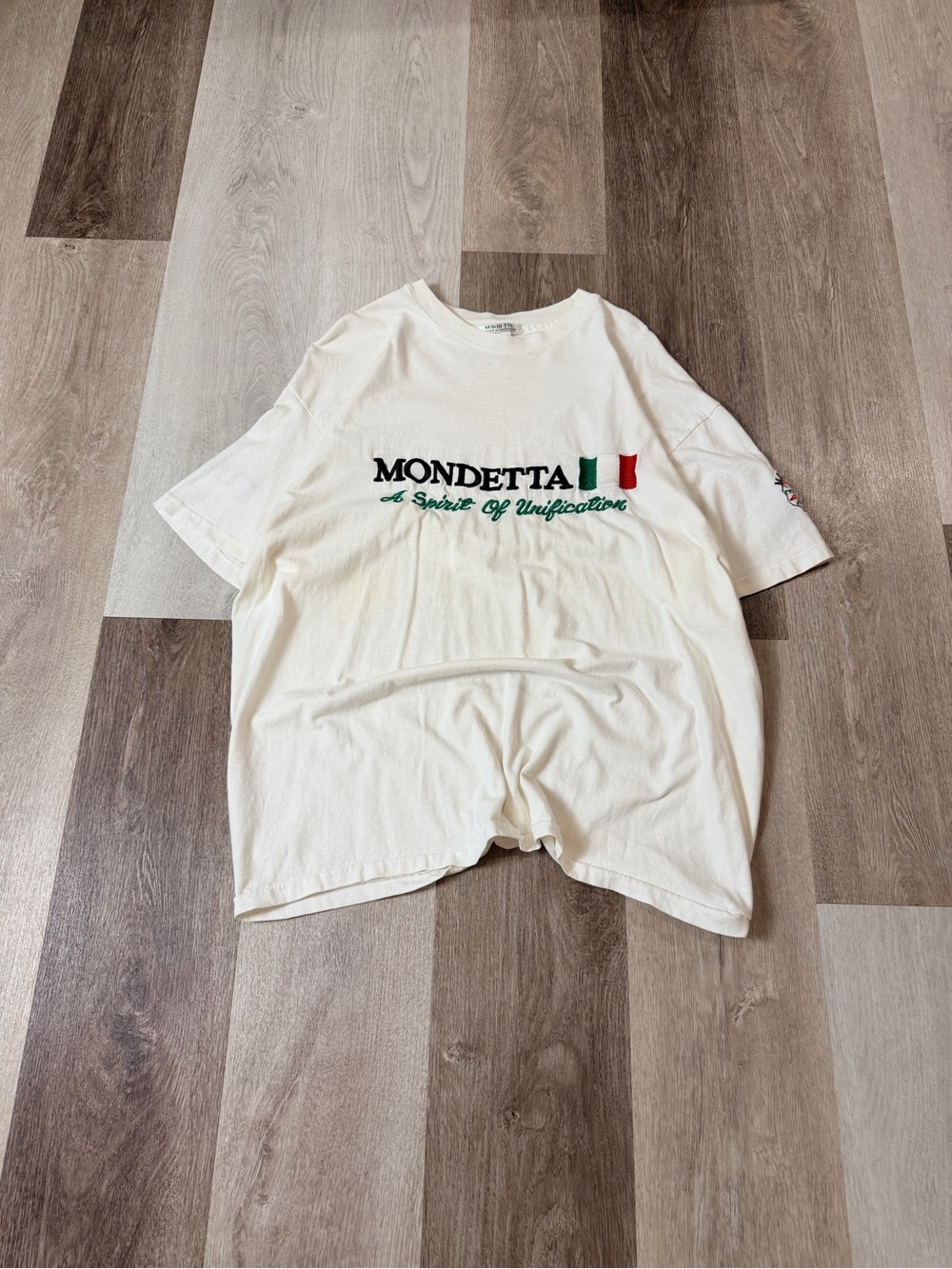 Vintage 90s Mondetta Italy White T-Shirt